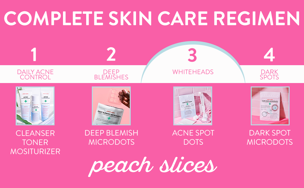 Peach Slices Acne Spot Dots Clear Hydrocolloid Acne Pimple Patch for Zits and