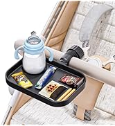 KDD Universal Stroller Snack Tray, 2-in-1 Stroller Tray with Cup Holder, Quick Install Drink Hold...