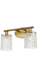 LED CRYSTAL GOLD BATHROOM VANITY LIGHTS FIXTUTES