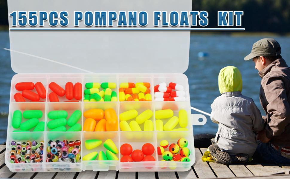Fishing Foam Floats Pompano Rigs Beads Kit, Snell Floats