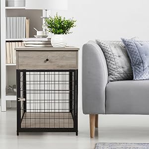 dog crate side table