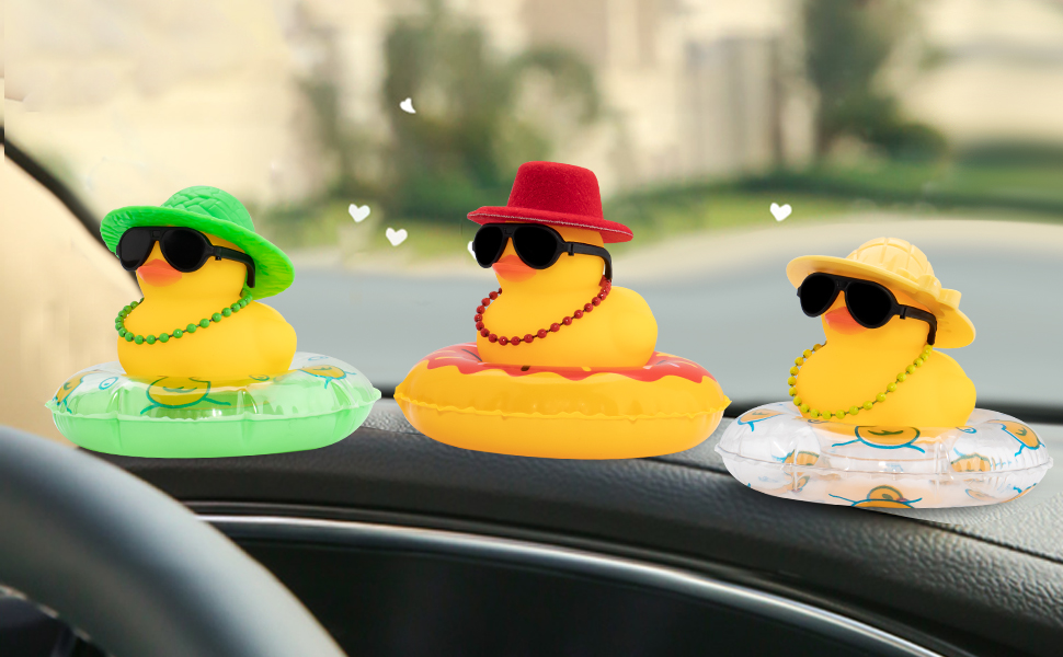 wonuu Rubber Duck Car Decorations Cute Car Accessories