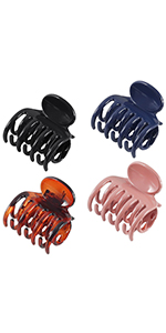 medium double teeth 4pcs hair clips