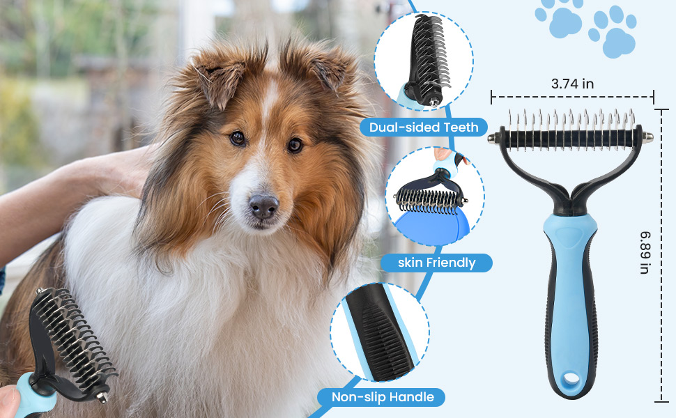 6 In 1 Dog Brush Dog Grooming Kit Undercoat Rake