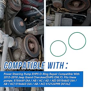 PRセル Amazon.com: HQPARRTS Power Steering Pump EHPS O-Ring Repair