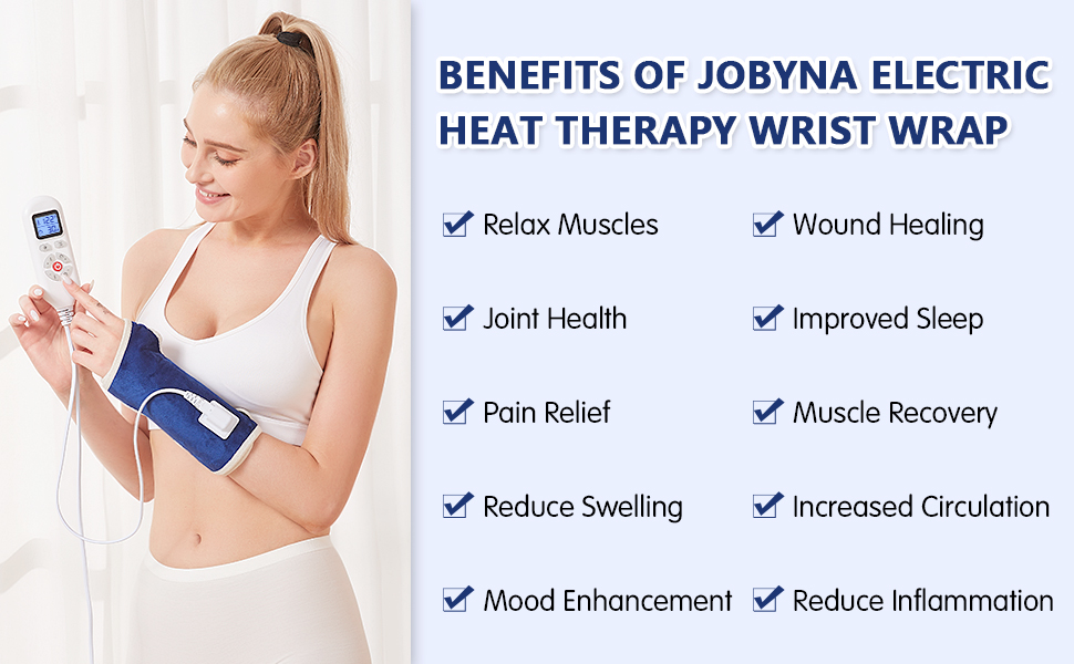 JOBYNA Heating Pad for Wrist Pain, 30S Fast Heat Heated
