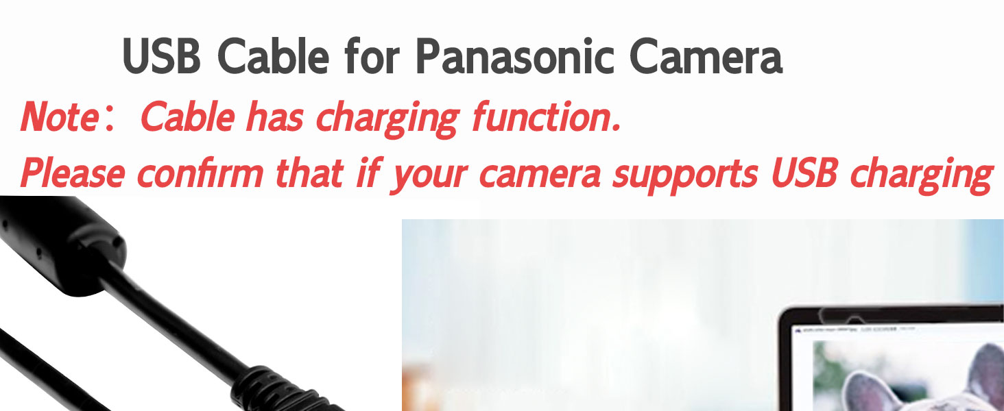 USB Cable for Panasonic Camera Lumix DMC-F5 DMC-FX45 DMC-SZ10