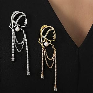 can be used as earrings, can be used as brooches