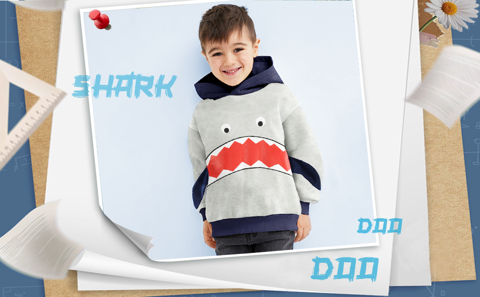 kids shark hoodie