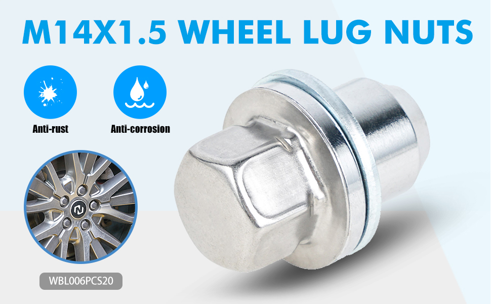 NICECNC M14x1.5 Wheel Lug Nuts Compatible with Land Rover