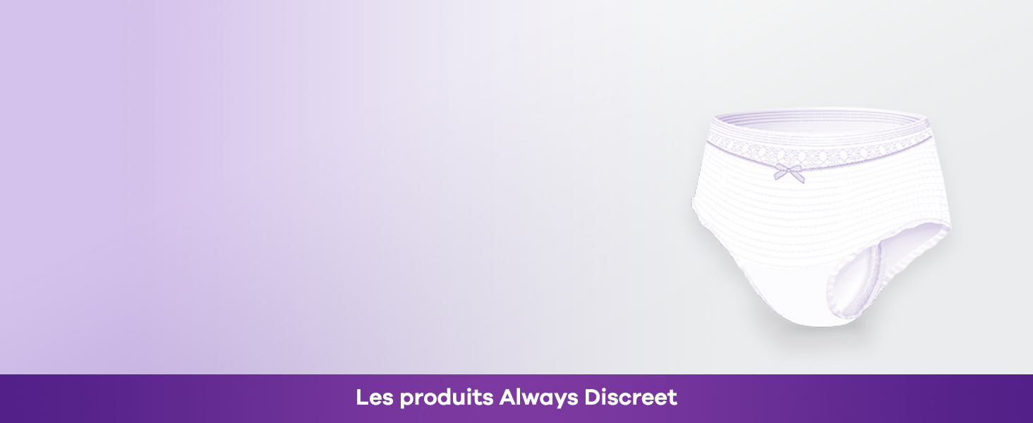 Always Discreet, Culottes Fuites Urinaires, Taille XL, Blanc