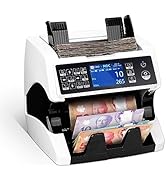 MUNBYN Money Counter Machine Mixed Denomination Bill Counter, 2 CIS/UV/MG/MT/IR Counterfeit Detec...