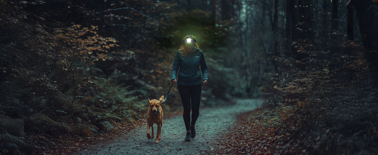 Ideal for walking your dog at night with clear visibility and free hands