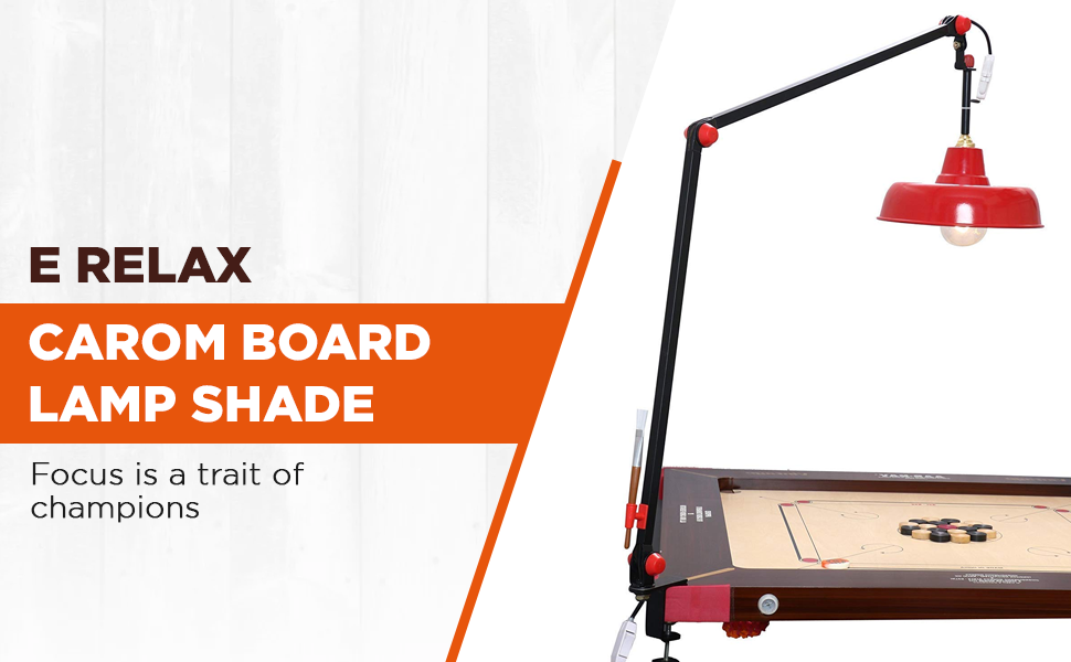 E Relax Professional Portable Carrom Board Lamp Shade/Set (Multicolour