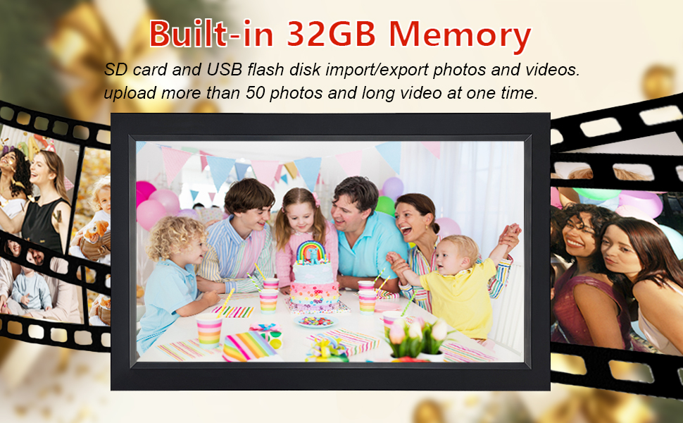 HaiZR 15.6 Inch Digital Photo Frame Large WiFi Digital Picture Frame