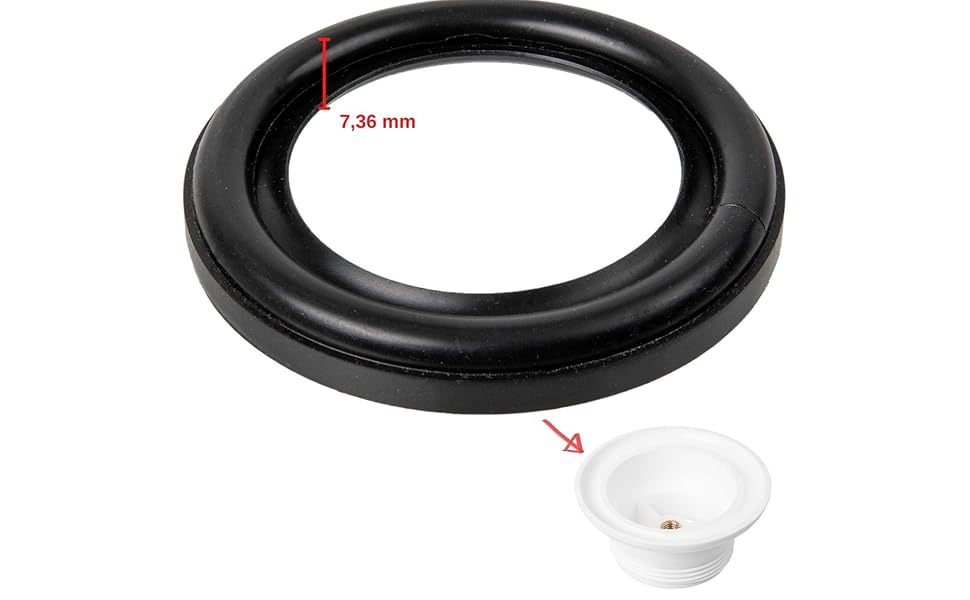 Junta de repuesto para válvula de desagüe de fregadero, 1 unidad, para diámetro de 70 mm, válvula de desagüe de 1 1/2 pulgadas