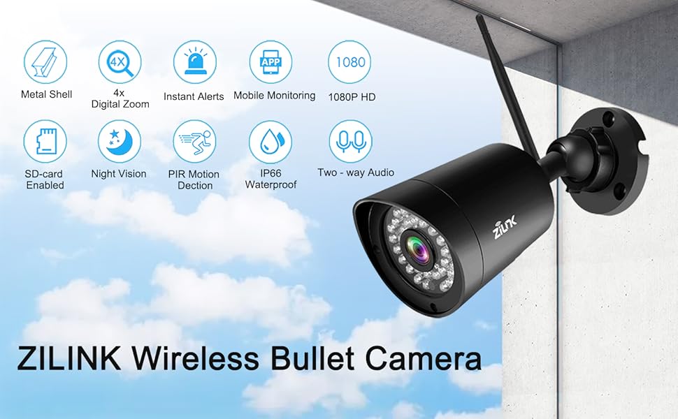 zilink security camera home ip camera outdoor
