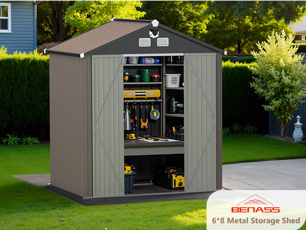 SUREÑOS13 Boosicavelly 6 ft. W x 4 ft. D Metal Storage Shed with