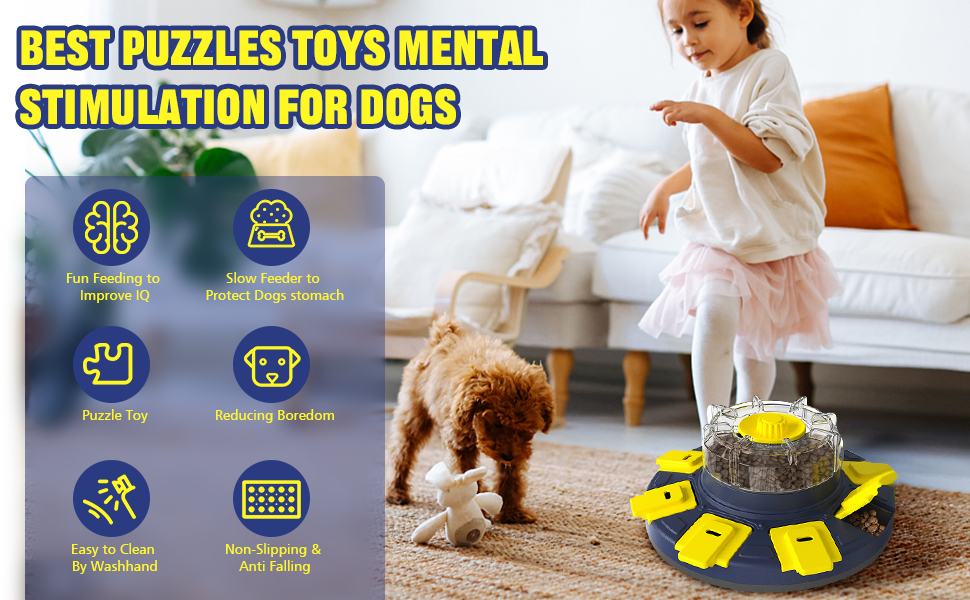Tgvasz Dog Puzzle Toys Level 2, Puzzle Slower Feeders for