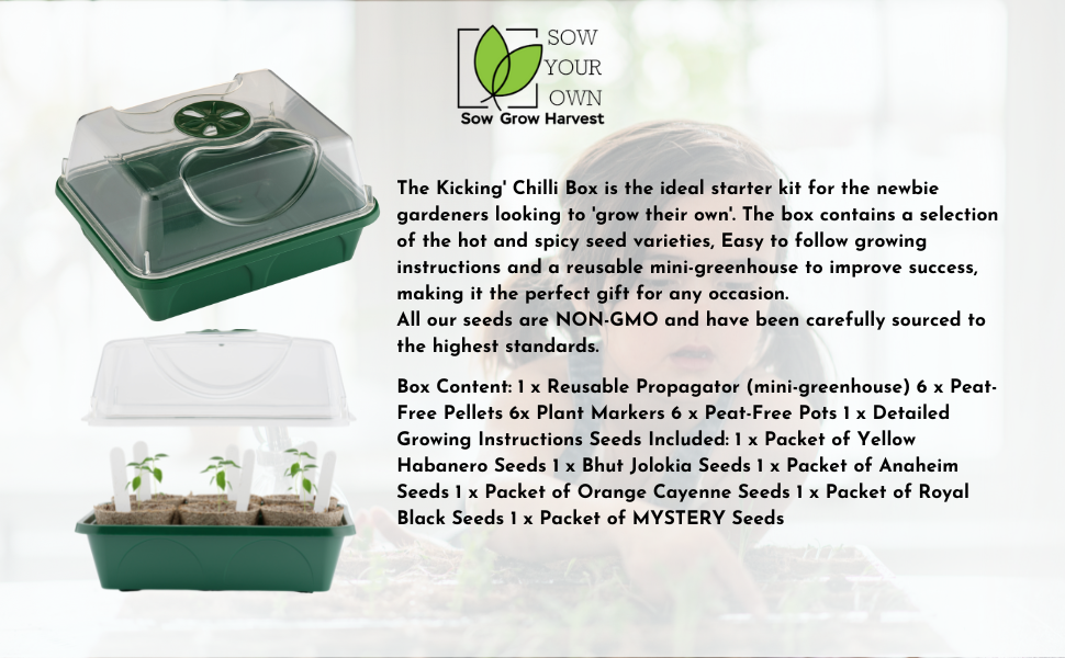 Sow Your Own Chilli Seeds Gardening Gifts Grow Your Own Chilli Kit
