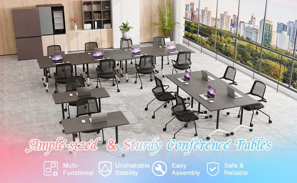 foldable conference room tables office meeting training seminar table classroom2