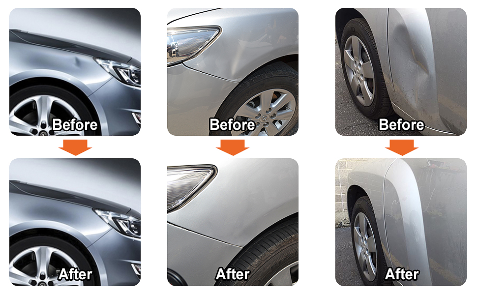 Fly5D Paintless Dent Repair Kit, Car Dent Puller Kit with 2 in 1 Tbar