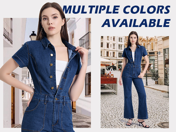 【LE CIEL BLEU】Front Twisted Jumpsuit Amazon.com: Qazel Vorrlon Denim Jumpsuit for Women Flare