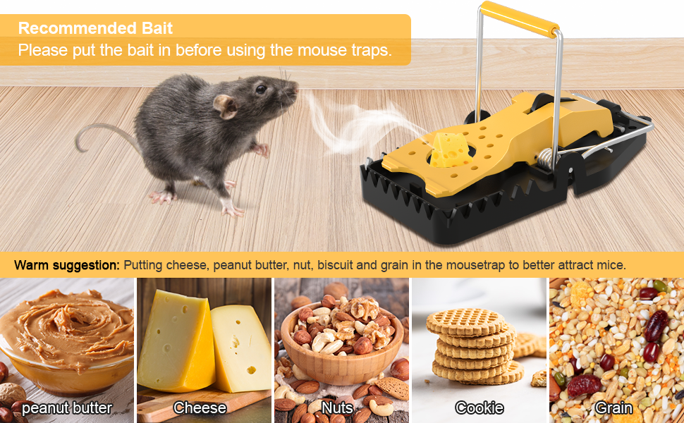 ICFPWR Mouse Trap Rat Traps Indoor 24Pack Small
