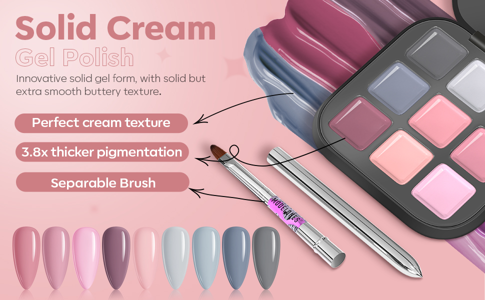 solid cream gel nail polish