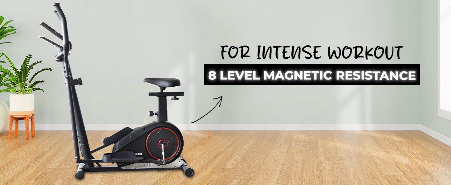 Buy Now 91-Durafit Powerstride Elliptical Cross Trainer |7 Kg 12 91-Durafit Powerstride Elliptical Cross Trainer |7 Kg Flywheel | Max User Weight 130 Kg