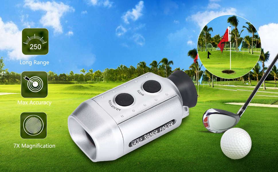 BW® Digital 7x Golf Range Finder Scope Accurate Digital Rangefinder