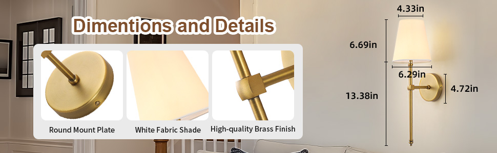 wireless wall sconces set of two