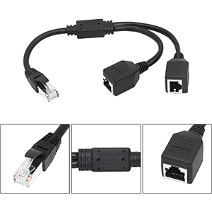 Amazon.co.jp: RJ45ネットワークスプリッタアダプタケーブル