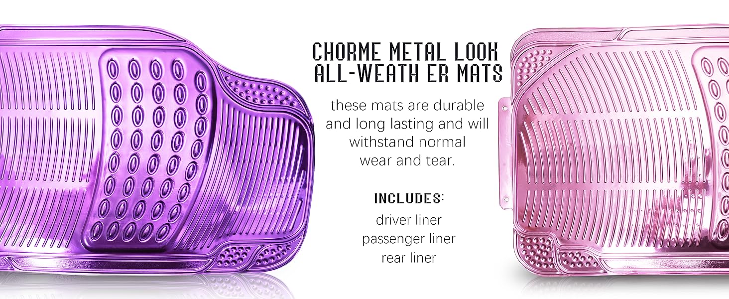 HOIONISPT Aluminum Universal Car Floor Mats All Weather Car