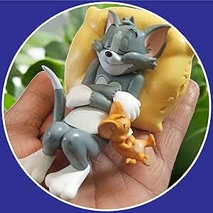 Tom &amp; Jerry Cute Sleeping Car Interior Accessory I Adorable Toy for Car Dashboard &amp; Tabletop