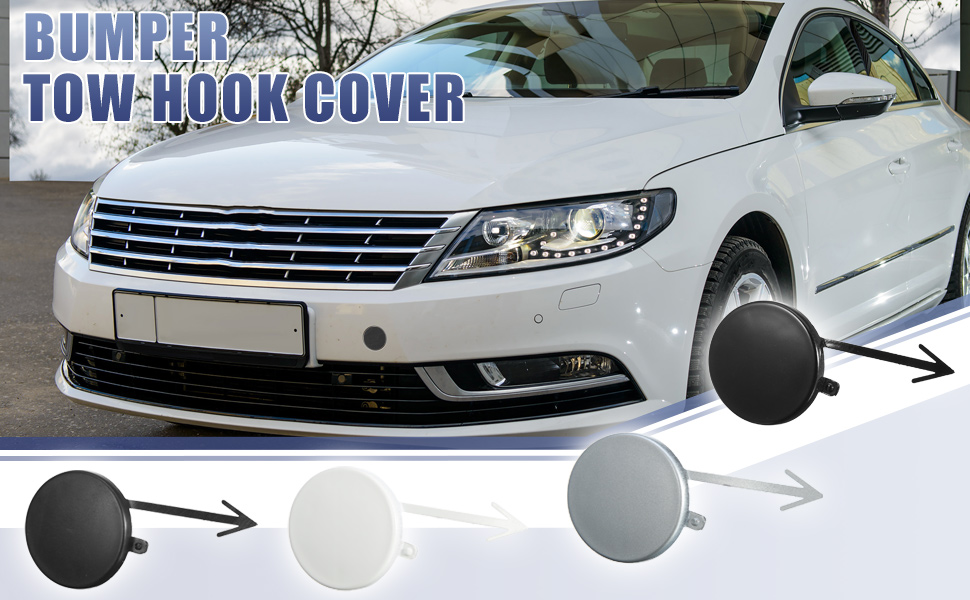 X AUTOHAUX Front Bumper Tow Hook Cover Car Towing Hook Eye