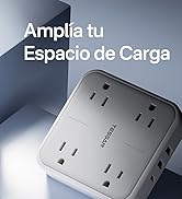 TESSAN Regleta Multicontacto Pared, Protector de Sobretensiones con 4 Enchufes de CA y 3 USB (1 U...