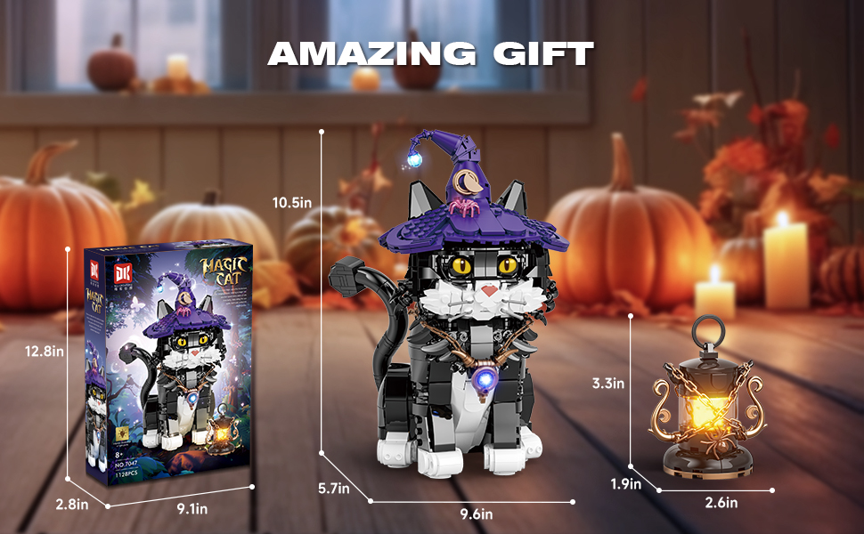 halloween cat building block