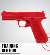 A picture of security guard supplies. Text reads: Red Training Gun.