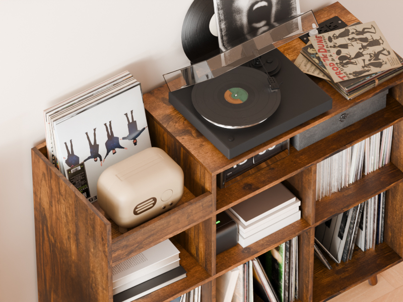 Wood Turntable Cabinet