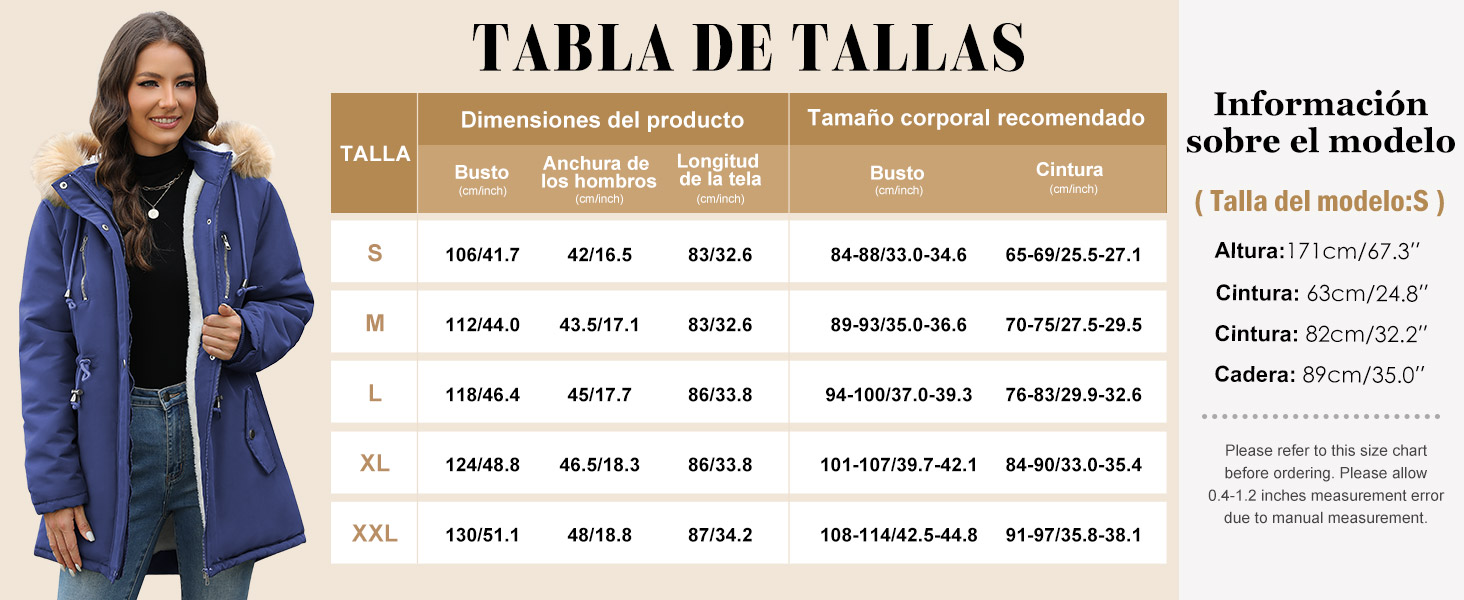 Abrigos de Mujer Parka Invierno Cremallera Chaqueta con Capucha Cálido Forro Polar Sudadera