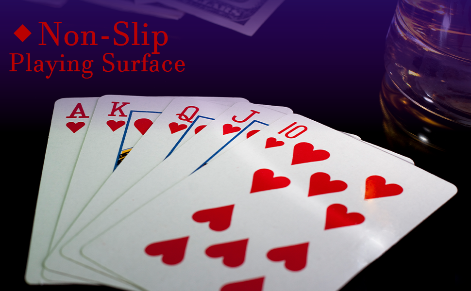 Jigitz Table Game Mat, Black Board Game Table Cover Mat, Playing Card Poker Games