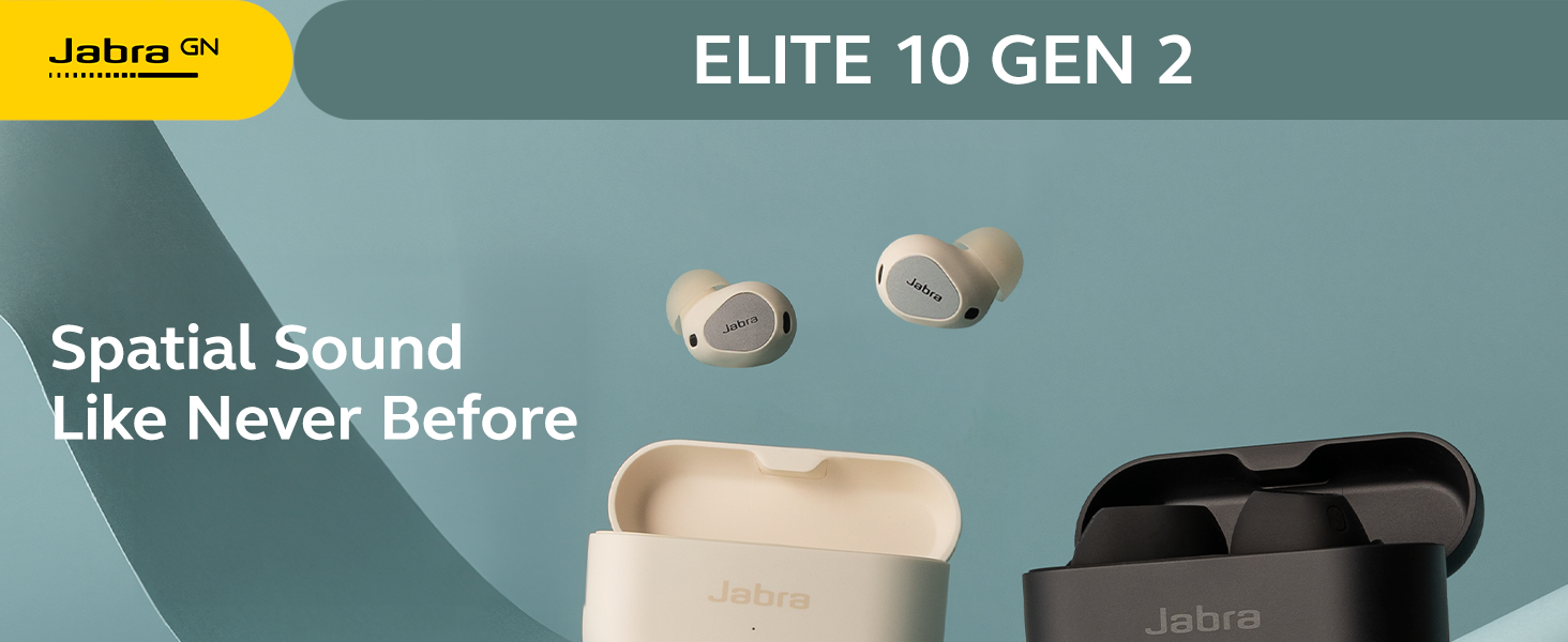 Jabra Elite 10 Gen 2 Wireless Earbuds with Dolby Atmos Spatial Sound Advanced