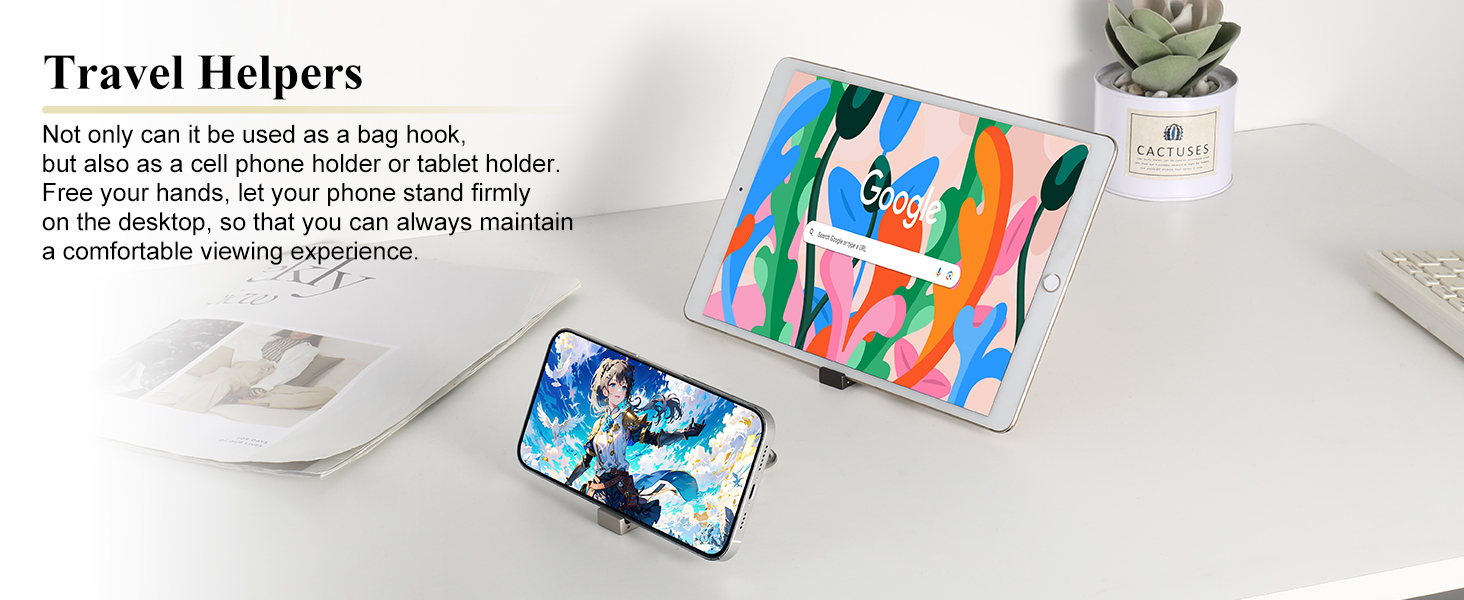 BULFULL Purse Hook for Table Desk Folding Handbag Holder