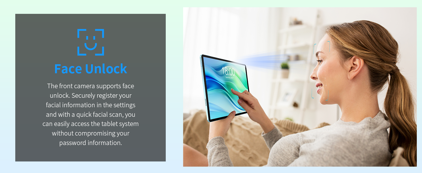 face unlock tablet