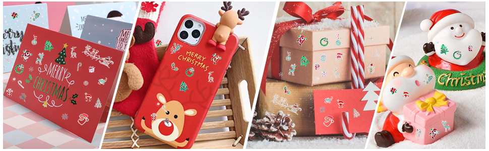 24 Sheets Christmas Nail Art Stickers
