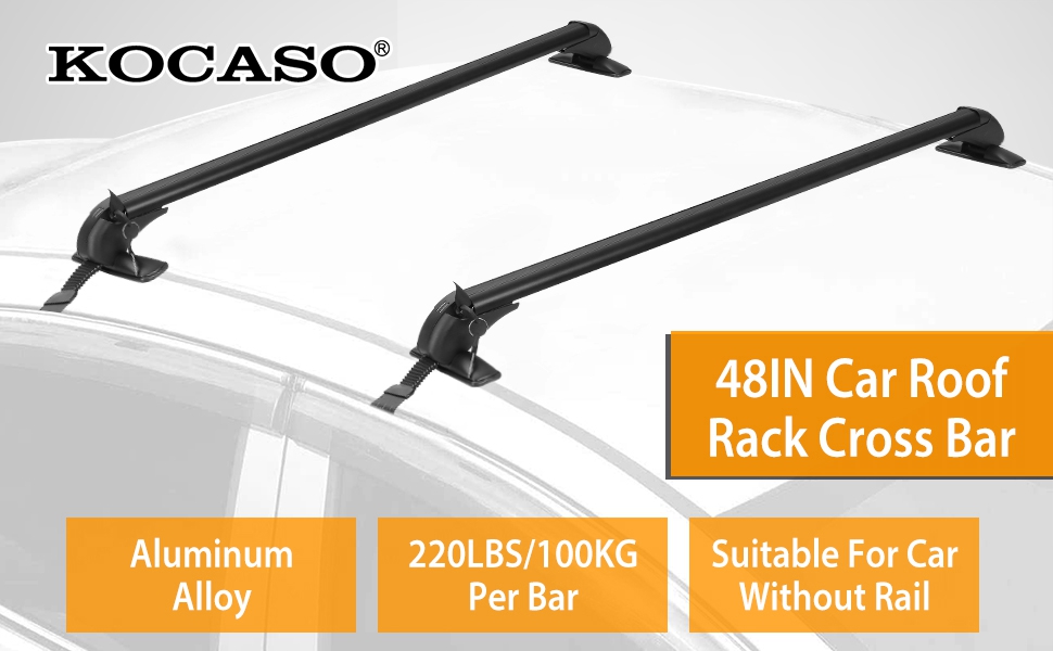 KOCASO Universal Roof Rack, 48'' Car Top Roof Rack Cross