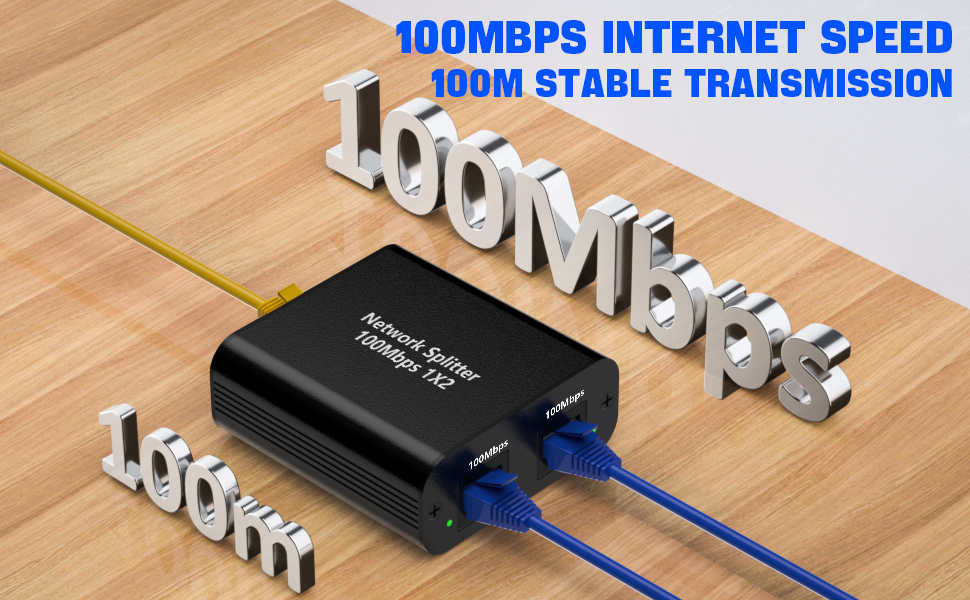 Splitter 1 to 2 Out, 100Mbps Splitter
