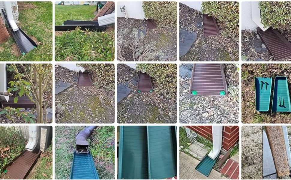 Gutter Downspout Splash Block,16.3"Drain Gutter Guard