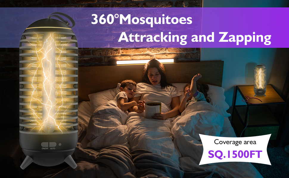 Rechargeable Bug Zapper Indoor Outdoor, Cordless Mosquito